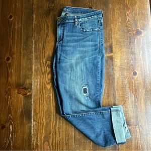 Kut from the Kloth Women’s Jeans Catherine Boyfriend Size 12 Distressed Dark